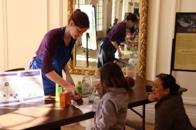 Seed dispersal and pH experiments introduced museum visitors to the work of female scientists like Alice Ball, who developed a treatment for leprosy that was used for over 20 years.