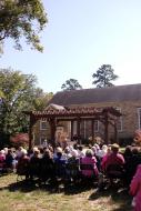 ceremony was held outside the beautiful Lane Chapel