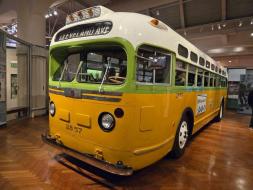 The centerpiece of the exhibit is the very bus on which Mrs. Parks refused to give up her seat to a white passenger. 