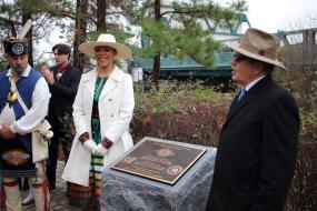 After Saturday’s ceremony, an SAR historical marker, and an interpretive panel sponsored by the Great Bridge Chapter, NSDAR, for James Bass were unveiled and dedicated.