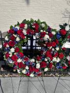Prior to the parade start I was honored to participate in the annual wreath-laying ceremony at the Tomb of the Unknown Revolutionary Soldier at the Old Presbyterian Meeting House. 