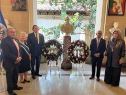 The wreath laying at the Organization of American States