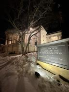 DAR Headquarters in the snow
