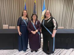  Michelle McElroy, Valerie Stachour and Priscilla Jevne, NOrth Dakota State Regent 