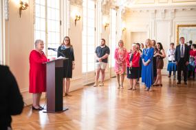 President General Ginnie Storage welcomed everyone to a special preview.