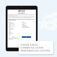 NSDAR Email Communication Preferences