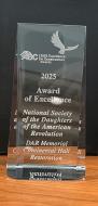 The DAR was awarded excellence construction award from the Associated Builders and Contractors and a craftsmanship in historic preservation award from the Building Congress & Exchange