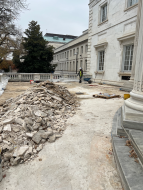 Restoration Work on the 17th Street Portico