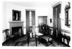 The Articles of Capitulation, detailing the terms under which General Cornwallis would surrender to General Washington, were drafted at Moore House on the York River near the battle site.  DAR members undertook a project to refurnish the Moore House with appropriate antiques from the colonial period.  The project was completed in time for the Yorktown Bicentennial and the gifts were presented to the National Park Service on Saturday, October 17, 1981.