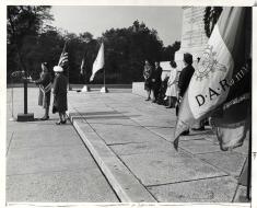 President General Duncan addresses Yorktown festivities, c. 1963.