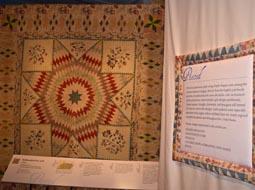 Fabric panels introduced major sections of “Eye on Elegance.”