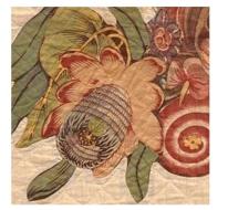 You can zoom in on the quilts to see high-resolution details. The flower on the right is in the center basket on this 1830s quilt by Anna Garnhart.