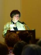 Author and quilt historian Bunnie Jordan presented at the "Eye Opening" symposium in March.