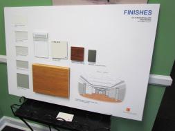 Some of the first decisions made were the color of the walls, cases and floor. The architects Quinn Evans created this finish board to put them all in one place.